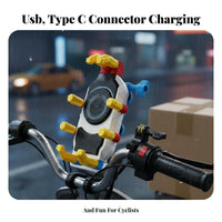 Bike Ph Single Shock Absorbing Motorcycle Ph Single Mount 360° Adjustable Angle for Delivery Drivers, Motorcyclists