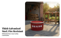 High Temperature Resistant Fire Drill Barrel Heavy Duty Incinerate Barrel Long-Lasting Incinerator Drum Multi-Purpose for Homeowners, Gardeners, Property Managers, Incineration, Farm, Backyard