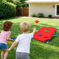 Garden Bean Bag Throwing Game, Outdoor Games for Kids 7-14 Years, Family Garden Game 47x16x12cm, Synthetic Material Target Toss