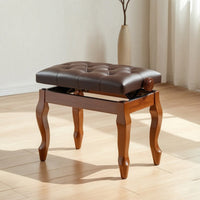Piano Bench with Adjustable Height Tufted Piano Bench Comfortable for Students