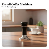 Even Grounds Distribution 2-in-1 Coffee Tamper and Distributor Level Tamping Espresso Tamper and Distributor Kit Eliminates Channeling