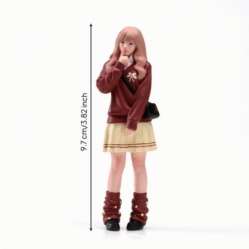 1/18 Miniature Female Figurine Standing Display Model Painted Collectible Figure for Dioramas