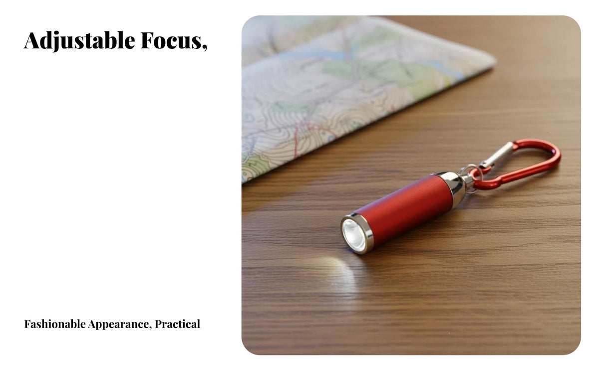 Mini LED Flashlight Adjustable Focus Small Adjustable Flashlight Lightweight & Compact Mini Carabiner Light for Hikers, Hiking, Backpacking