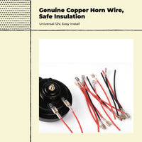 12V horn harness, copper terminal