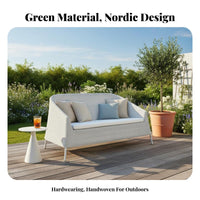 4 Pieces sun-resistant 4-Piece Woven Sofa Set Modern Design 4-Piece Sofa and Table Set Leisure design Outdoor Furnishing All-Weather for Hotel Owners, Entertainers, Patio, Garden, pool area, Backyard