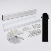 Fret Leveling Kit Silver Fret Leveling Bar with Gauges Comprehensive Luthier Tools for Luthiers, Workshop, Bench Tuning