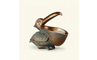 Seabird Resin Figurine Double Use Seabird Key Dish Gaping Beak Design Animal Statue Bowl for Entryway, Desk