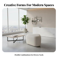 Organic Shape Sectional Sofa Set Creative Shape Armless Lounge Set Configurable Design Lasting Comfort for Interior Designers