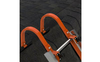 2 Pieces Steel Ladder Stabilizer with Wheel Orange Ladder Stabilizer Curved Hardware Angled for Roofers, Contractors, Homeowners, Construction, Home Improvement