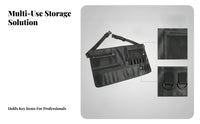 Adjustable Strap Makeup Organizer Waist Bag Buckle Closure Cosmetic Waist Bag Elastic Holders Carrier Zippered Pockets