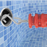 Swimming Pool Lane Line Tightener Tightening Pool Lane Line Tensioner Red Metal Hook Tensioner