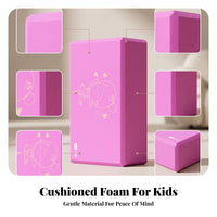 Cartoon Ballerina Dance Block Printed Surface Foam Exercise Block Heart Motifs Exercise Brick Beveled Edges