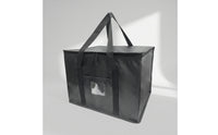 Insulated Tote Bag Reusable Tote Bag with Clear Window Stable for Shoppers, Picnics
