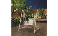 Hanging Swing Chair with Stand Cushioned Swing Chair with Stand Shaded Furniture for Adults, Backyard, Garden, Balcony