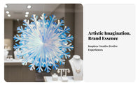 Iridescent Geometric orb light-reflective glass pane ornament Elegant Design