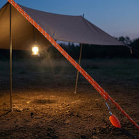 8 Pieces Braided Reflective Guy Rope Metal Hook Camping Tarp Rope with Storage Bag Reflective Guy Line Lightweight for Campers