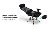 Ergonomic Design Reclining Highspine Chair with Footrest effortless Rolling Casters Reclining Task Chair with Footrest Adjustable Headrest Office Furniture sturdy Duty for Study Room, Studying