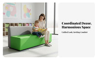 Soft and Comfortable Upholstered Block Seating Easy to Clean Waiting Area Bench personalizedizable Layout configurable Sofa Wear-Resistant for Children, Parents, Students, Kindergarten, Early Education Center, Lobby