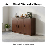 Dining Room Buffet Cabinet Multi-Functional Home Bar Cabinet Versatile Usage Wooden Sideboard with Hutch for Homeowners, Families, Entryway, Hallway