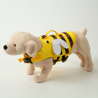 Buckle Closure Dog Life Jacket Strapping Straps Yellow Dog Life Jacket Wing Appliques Pet Gear Adjustable Fit for Swimming
