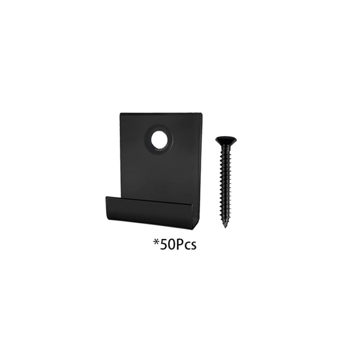 50 Pieces Deck Fixing Clip with Screw High Strength Composite Decking Clips Easy to Install Fasteners for Amateur Builders, Woodwork