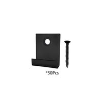 50 Pieces Deck Fixing Clip with Screw High Strength Composite Decking Clips Easy to Install Fasteners for Amateur Builders, Woodwork