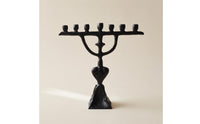 Seven-Cup Candle Holder Faceted Base Tabletop Candelabra Fits Standard Candles Home Decor