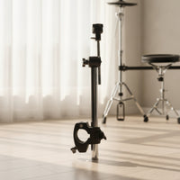 Quick-Release Cymbal Stand Rod with Adapter Electronic Cymbal Rod with Clamp Metal Hardware Silver for Practice Rooms