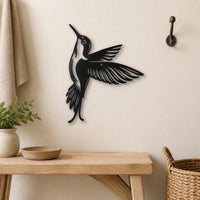 3 Pieces Black Hummingbird Wall Decor Flat Metal Hummingbird Wall Art Iron