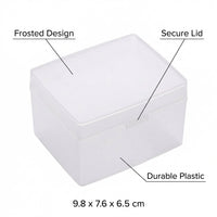 Storage Boxes Lids, Storage Box for Desk Clutter, Dustproof Lid Storage Boxes for Bedroom, Frosted Small Item Organizer