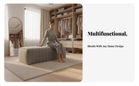Tufted Bed-End Ottoman Multi-Purpose Upholstered Bench Comfortable Paddinging Modern Design for Bedroom, Walk-in Closet