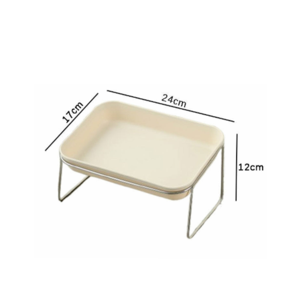 Rectangular Pet Bowl Ergonomic Design PP Bowl Insert Complimentary