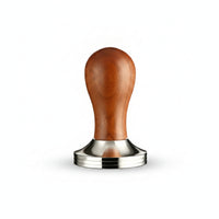 Polished Wooden Coffee Tamper Layered Metal Edge Detachable Coffee Tamper