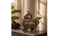 Incense Burner Brown Metal-Like Finish Mythical Creature ornament Small Decorative Censer