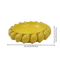 Bowl with Lemon Rim Shallow Fruit Bowl Tableware Versatile Cute for Dining Table, Living Room