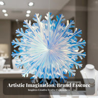 Iridescent Geometric orb light-reflective glass pane ornament Elegant Design