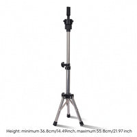 Desktop Mannequin Head Tripod Adjustable Hairpiece Stand with Clamp Compact Hairpiece Stand with Tripod Base Stable for Home Practice