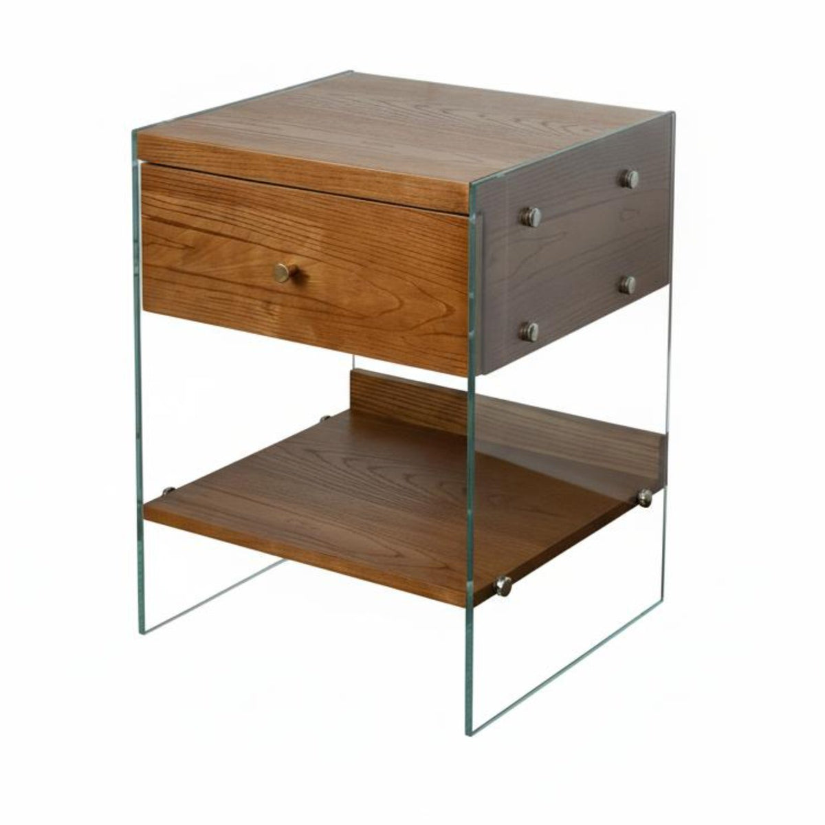 Modern Design Floating Drawer Nightstand Transparent Sides Bedside Table Space-Saving Bedroom Furniture Ample Storage for Apartment Dwellers, Interior Design Enthusiasts, Homeowners, Small Areas, Living Room, Hallway, Office