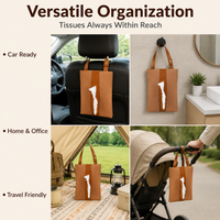 Hanging Tissue Dispenser, PVC Wall Mounted Dispenser, Bathroom Tissue Holder, Color Block Design, Hygienic & Space Saving