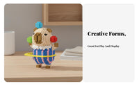 Creative Gift Capybara Building Blocks Material Micro Block Capybara Figure Playful Design for Children, Teens, Playroom, Office, Home