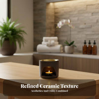 Candle-Powered Oil Warmer Tealight-Powered Scent Aroma Warmer Detachable Bowl Elegant Design