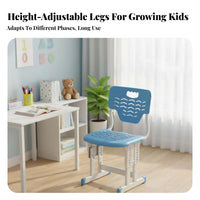 Ergonomic Back Support Height-Adjustable Study Chair Stable Design children's Furniture Anti-Slip Feet Student Seat Soft Cushion for Students, Parents