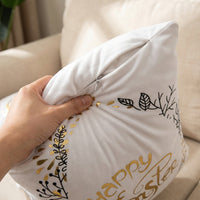 Easter Pillow Cover European and American Design Square Decorative Cushion Cover Hot Stamping Square Decorative Pillow Case for Adults, Bedroom