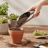 Barrel Compact Soil Ladle Portable Small Garden Ladle for Gardeners Growers, Potting