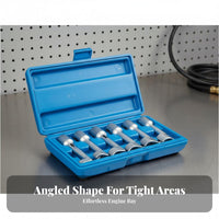 6 Pieces Line Nut Wrench Set Heavy Duty Automotive Dispensing Tip Set Open-Ended Wrench Kit for Mechanics, Auto Repair, Garage
