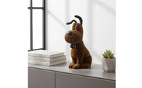 Dog Sculpture with Bow Tie Stable Dog Figurine Lightweight Decor for Homeowners