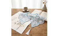 Embroidered Faux Collar Elegant Detachable Collar Floral Capelet Transparent for Cosplayers