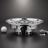 Utility Cart Hub Cap Silver 8-Inch Wheel Hub Cap Scratch-Resistant Vehicle Accessory