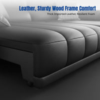 modernperiod Electric Sofa, Genuine Leather Recliner, Space-Saving, Multi-Functional Sofa Bed, Remote Control