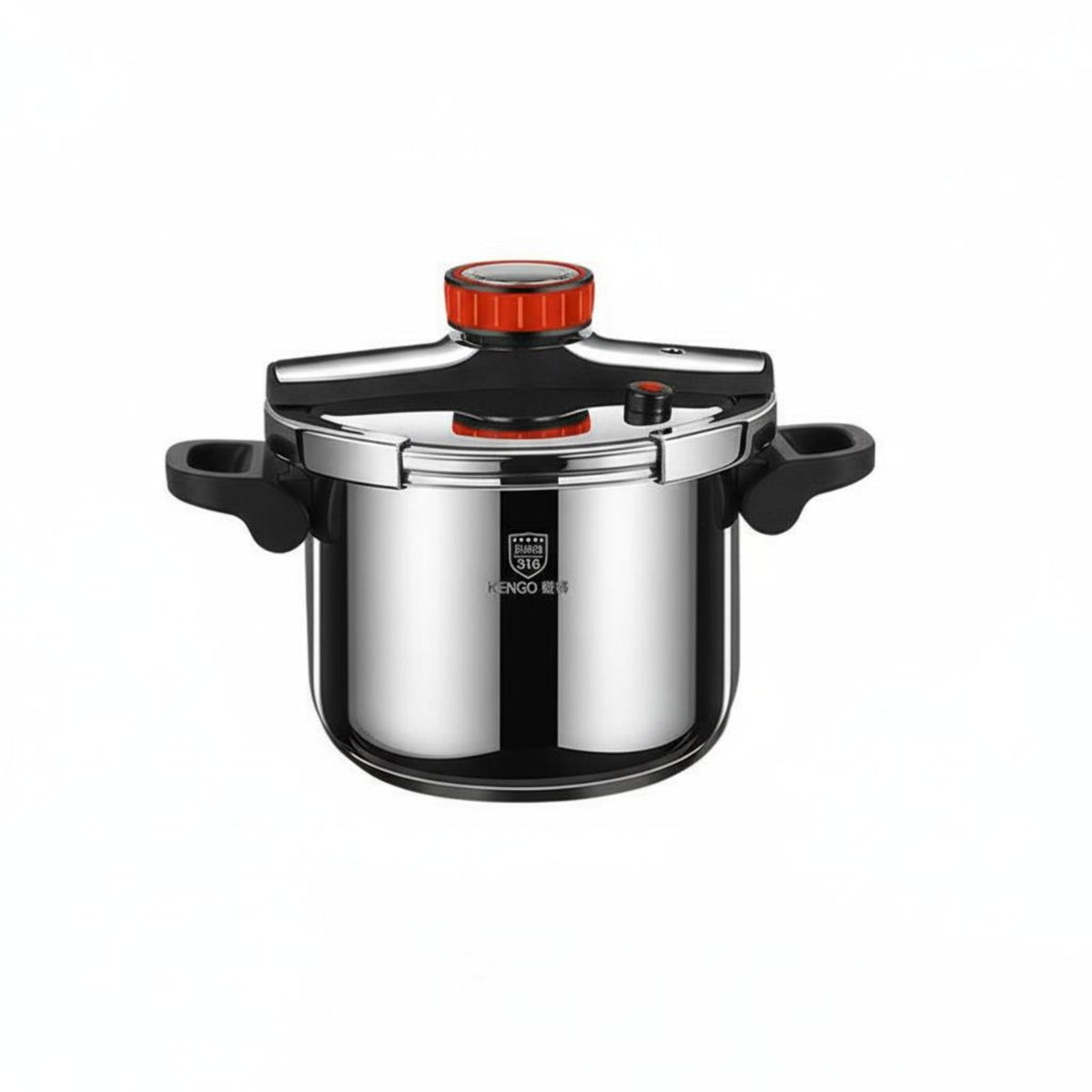 Burst-Resistant-Proof Stainless Steel Pressure Cooker Induction and Gas Compatible High Pressure Cooking Pot Multiple Safety Features Olla De Presion Secure Locking Lid for Families, Home Use